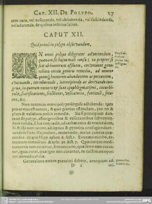 Caput XII. Quid primò in polypo observandum