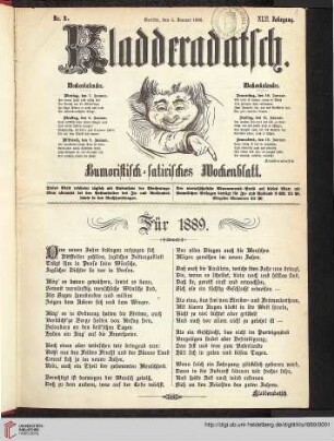 Hefte 1-4, Januar 1889