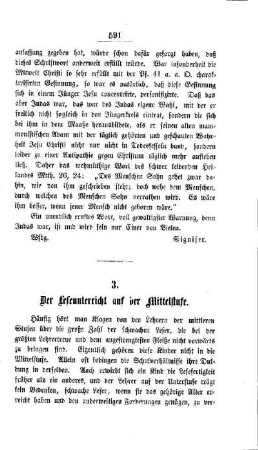 Der Leseunterricht auf der Mittelstufe