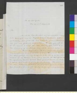 Brief von Englische Freunde, Fünfzehn an Goethe, Johann Wolfgang von