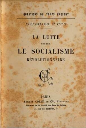 La lutte contre le socialisme révolutionnaire