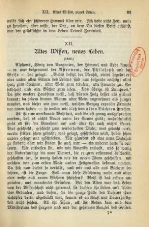 XII. Altes Wissen, neues Leben. (1823.)