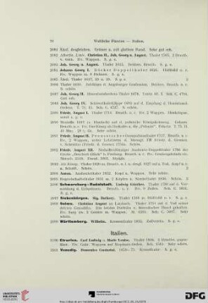 [Italien, Schweiz, Niederlande u. Belgien] (Nr. 2100-2109)