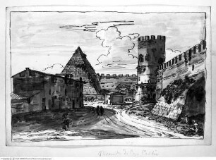 Skizzenalbum Band 2Pyramide des Cestius und Porta San Paolo - Album Giani (II)