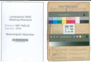 Entnazifizierung Maximilian Moenninghoff , geb. 15.03.1887 (Architekt)