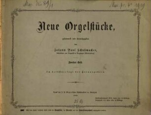 Neue Orgelstücke, 2. S. 29-56