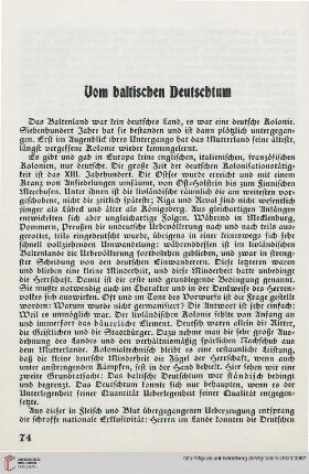 Vom baltischen Deutschtum