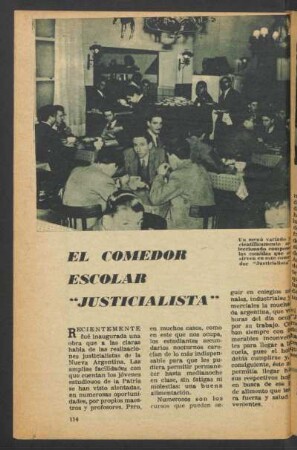 El Comedor Escolar "Justicialista"