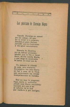 Los picotazos de Hormiga Negra
