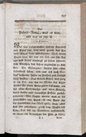 Das Palais-Royal, was es war und was es jetzt ist