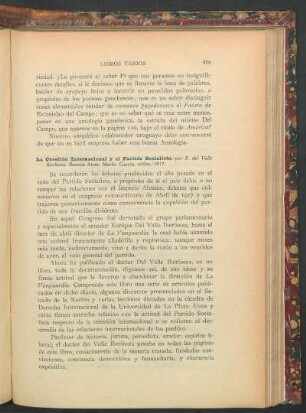 La Cuestión Internacional y el Partido Socialista, por E. del Valle Iberlucea