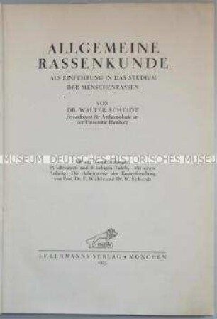 Einführung in die Rassenkunde