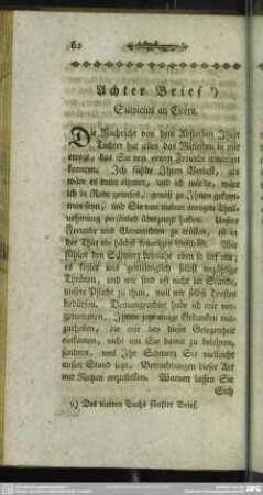 Achter Brief Sulpicius an Cicero