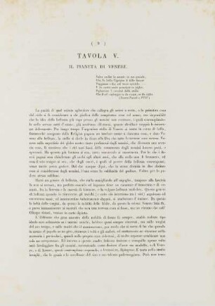 Tavola V. Il Pianeta Di Venere
