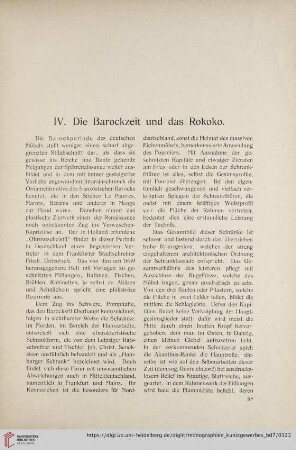 IV. Die Barockzeit und das Rokoko