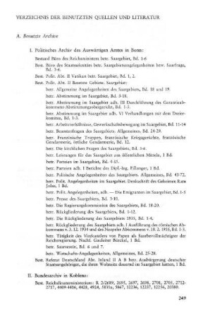 Verzeichnis der benutzten Quellen und Literatur