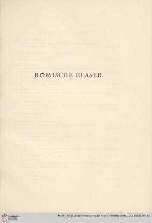 Römische Gläser (Nr. 127-142)