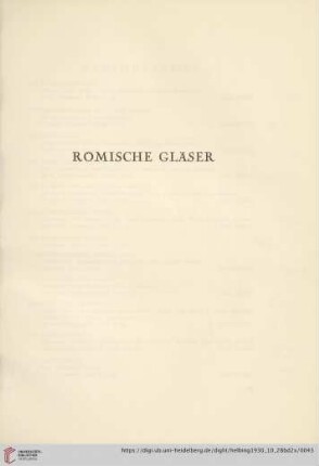 Römische Gläser (Nr. 127-142)