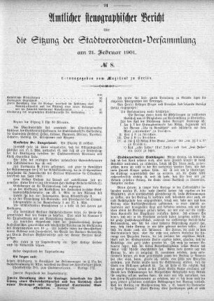 No. 8, 21. Februar 1901