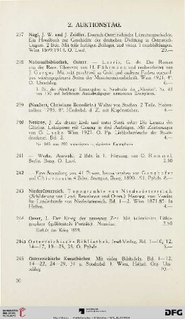 2. Auktionstag (Nr. 237-438)