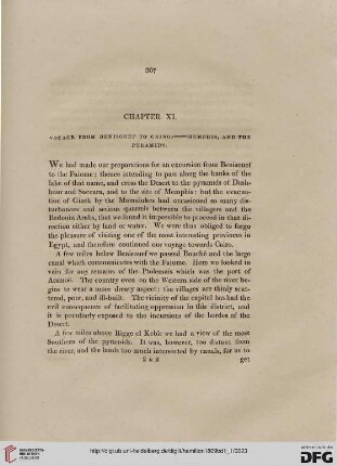 Chapter XI: Voyage from Benisouep to Cairo. - Memphis, and the Pyramids