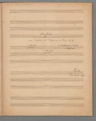 Lieder, V, pf - BSB Mus.ms. 16550#Beibd.7 : Drei Lieder // für // eine Singstimme mit Begleitung des Piano-Forte [...] Thuille // Innsbruck 1879