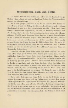 Mendelssohn, Bach und Berlin