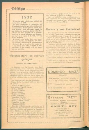Mejoras para los puertos gallegos : Gestiones de Suárez Picallo