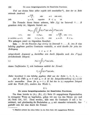 § 4. Die neuen Integraleigenschaften der Bessel'schen Functionen.