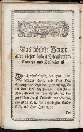 Das höchste Haupt aller dieser hohen Dicasterien,[...]
