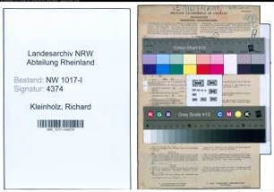 Entnazifizierung Richard Kleinholz , geb. 18.07.1883 (Kriminalsekretaer)