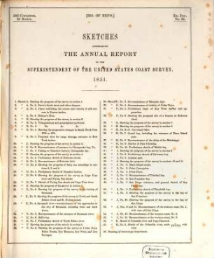 Sketches accompanying the annual report of the Superintendent of the United States Coast Survey, 1851