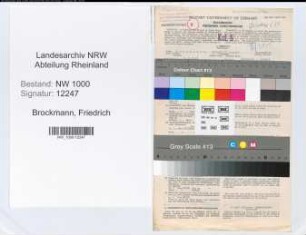 Entnazifizierung Friedrich Brockmann, geb. 10.07.1911 (Kaufm.Angest.)