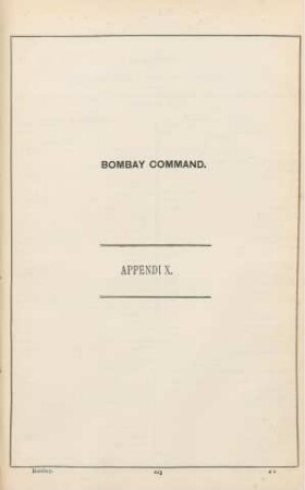 Bombay Command. Appendix
