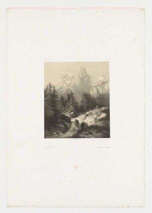 Berglandschaft mit Tannen und Felsen, Blatt 77 der Folge "Werke"
