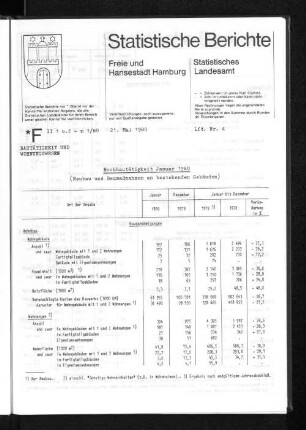 Hochbautätigkeit Januar 1980 : Lfd. Nr. 4