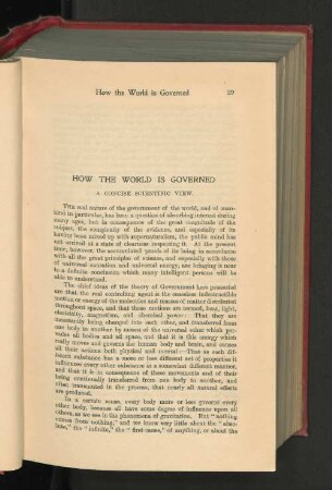 How the World Is Governed. A Concise Scientific View.