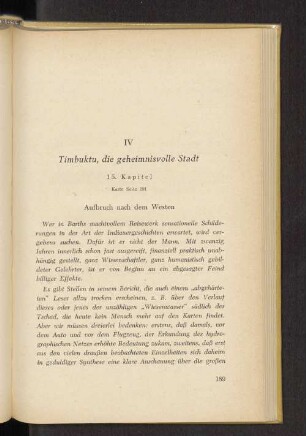 IV Timbuktu, die geheimnisvolle Stadt