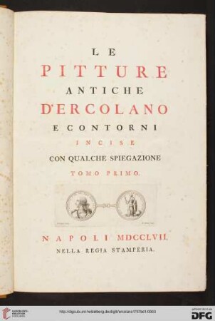 Band 1: Le pitture antiche d'Ercolano e contorni
