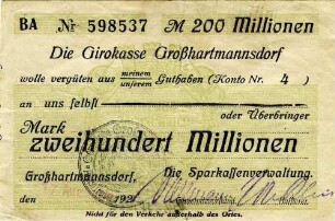 Zweihundert Millionen Mark