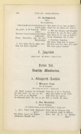 Dritter Teil. Deutsche Mundarten