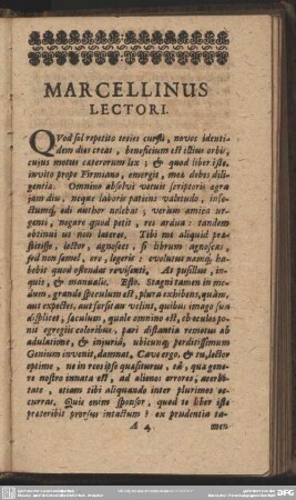 Marcellinus Lectori