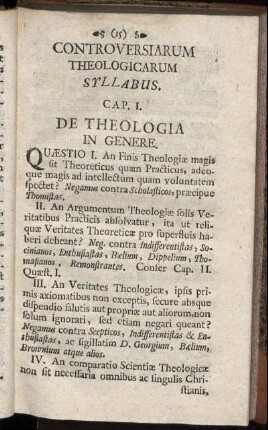Controversiarum Theologicarum Syllabus