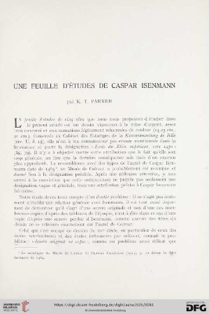 5: Une feuille d'études de Caspar Isenmann