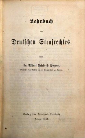 Lehrbuch des deutschen Strafrechtes