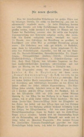 Die neuen Geräthe
