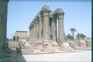 Ägypten. Luxor. Luxor-Tempel (1551ante/1080ante). Säulengang vor dem Eingang zum Pylon der Tempelanlage