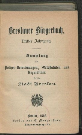 3.1893: Breslauer Bürgerbuch