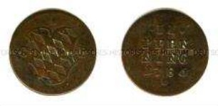 Deutsche Kleinmünze über 2 Pfennig aus dem Kurfürstentum Bayern