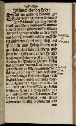 Jesus-Liebender Leser: ...